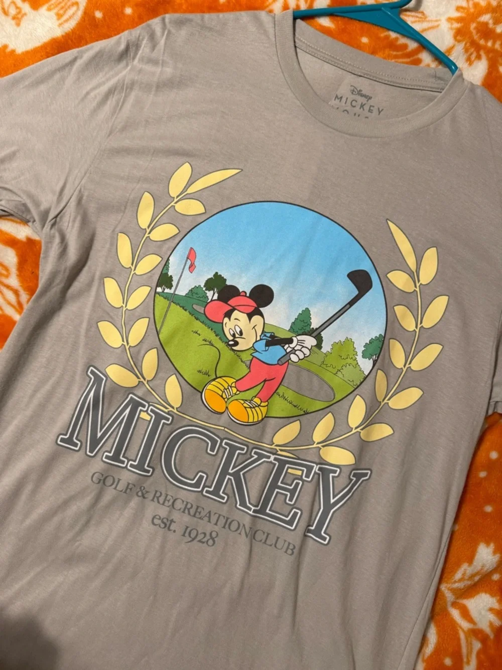 Disney Gray Tee with Blue and Yellow Mickey Graphic - Picture 2 of 3